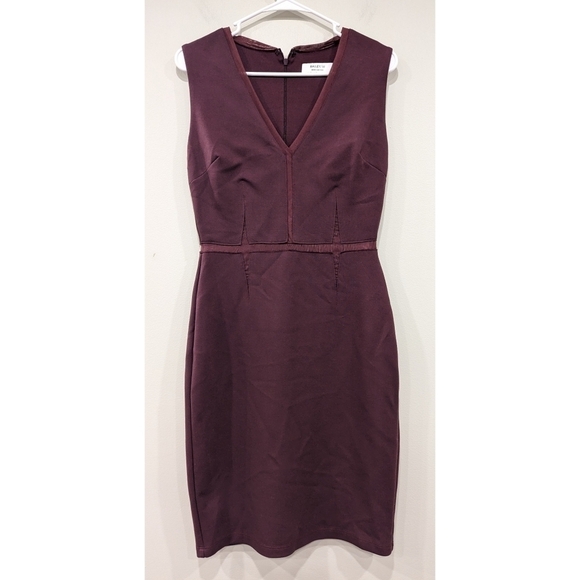 Bailey 44 Plum V-neck Mesh Sleeveless Dress Size Medium - Picture 1 of 6